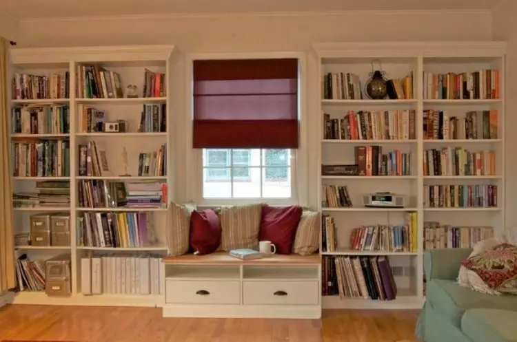 Nhà cho sách: Sắp xếp thư viện nhà ở nhà ở hiện đại (42 ảnh)