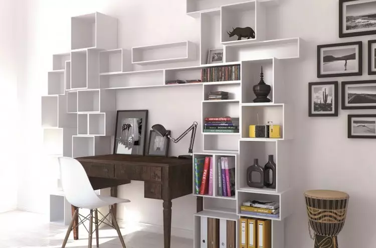 Casa para livros: Arranjo de biblioteca em casa em um alojamento moderno (42 fotos)