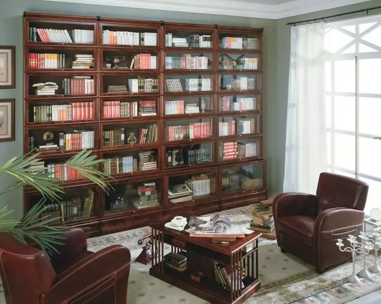 Casa per a llibres: Arranjament de la biblioteca a casa en un habitatge modern (42 fotos)