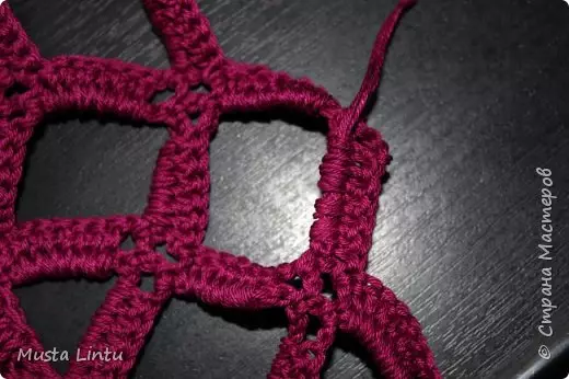 Jala mesh crochet untuk pemula dengan skema dan deskripsi