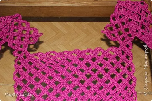 Crochet de malla de malla para principiantes con esquemas e descrición