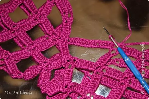 Mesh Mesh Crochet vir beginners met skemas en beskrywing