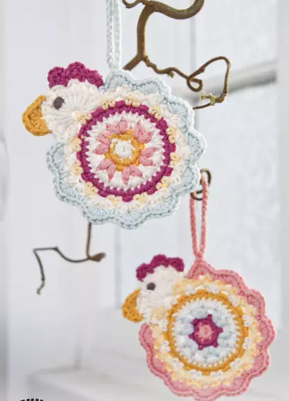 Emplazadora de Pascua Crochet: Clase magistral con descripción y esquemas