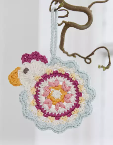 Emplazadora de Pascua Crochet: Clase magistral con descripción y esquemas