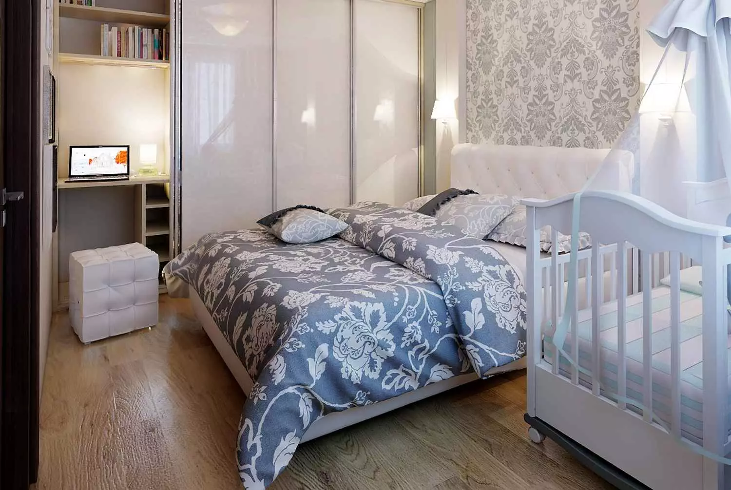 How to zonate apartment studio to the birth of a baby?