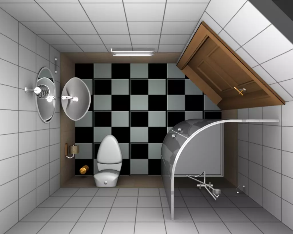 Notranjost kopalnice v Khruščov