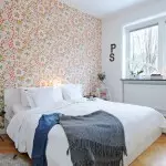 Combinazione di 2 tipi di sfondi in camera da letto (+40 foto)