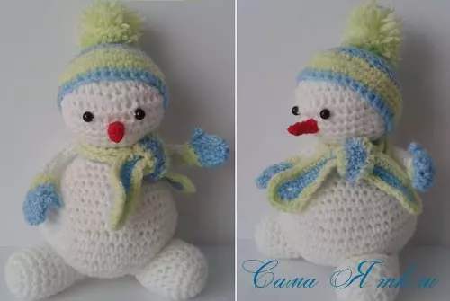 Snowman Crochet: Schéma et description avec photos et vidéos