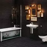 ห้องน้ำในสีดำ - มีสไตล์หรือมืดมน?