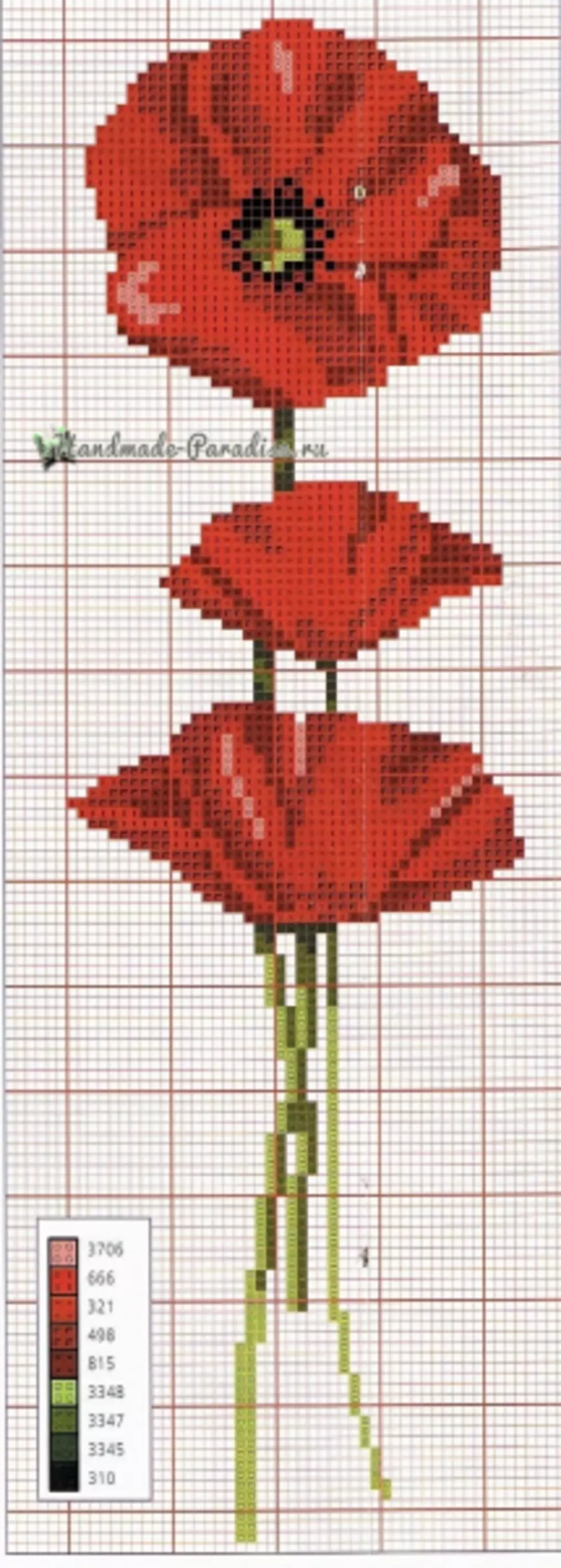 Red MAKS - Cross Embroidery Schémata