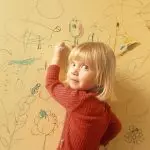 如何在壁纸上转动儿童的图纸