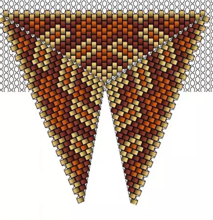 Bead Triangle: Weaving სქემები ლამაზი Pendants