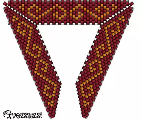 Bead Triangle: aušanas shēmas skaistu kuloni