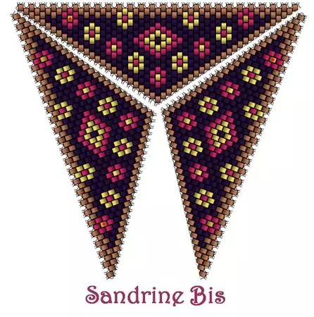 Bead Triangle: manenona ny teti-dratsin'ny pendants tsara tarehy
