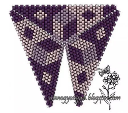 Трикутник з бісеру: схеми плетіння красивих кулонів