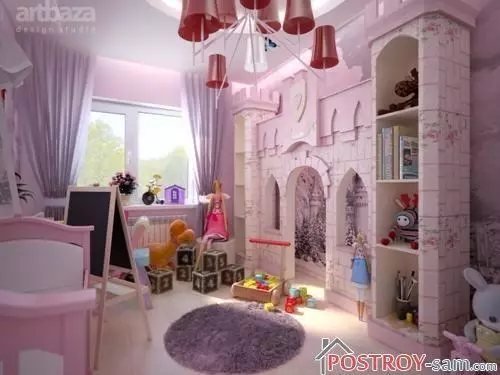 Дизајн на детска соба за девојка. Фото внатрешноста