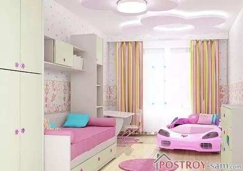 Diseño de una habitación para niños para una niña. Interior foto