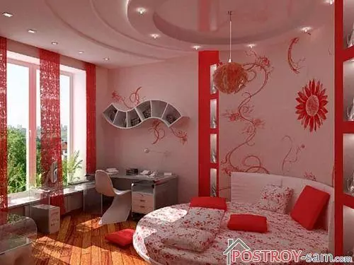 Room design for girl 15, 20, 25 years old. Photo