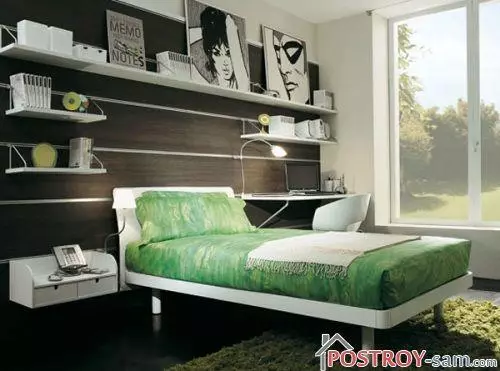 Room design for girl 15, 20, 25 years old. Photo