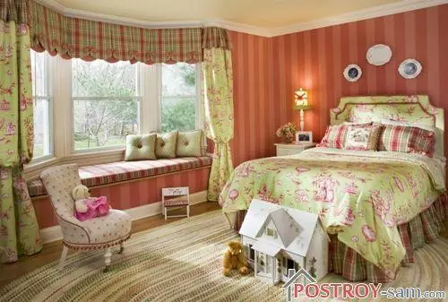 Room design for girl 15, 20, 25 years old. Photo