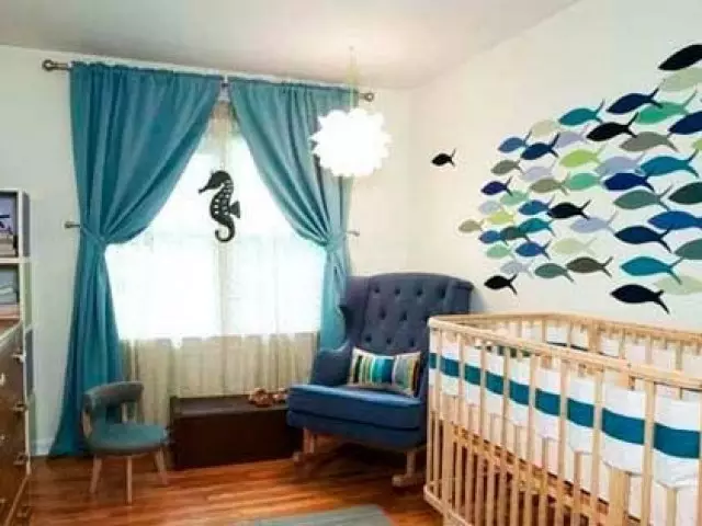 Cum se utilizează textile în interiorul camerei pentru copii (29 de fotografii)