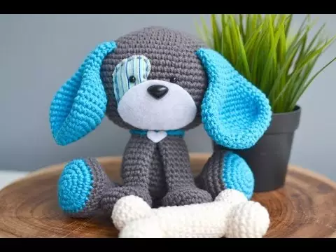 Crochet dog: scheme at paglalarawan ng master class na may video