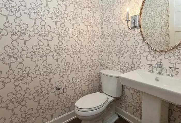 Wallpaper toilet design.