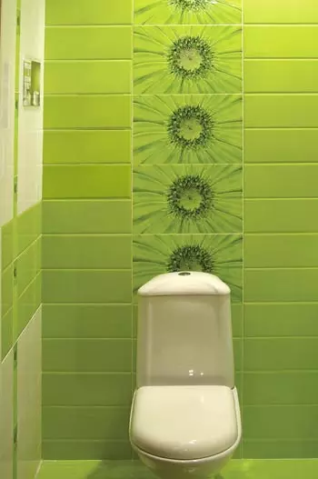 WC-disain, mis on lõigatud plaatidega