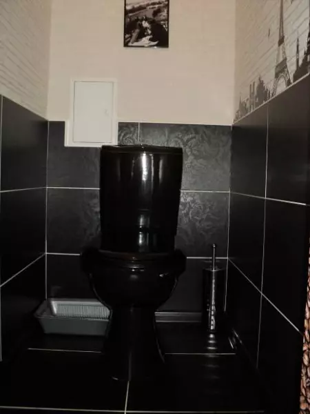Design de toilette garni de tuiles