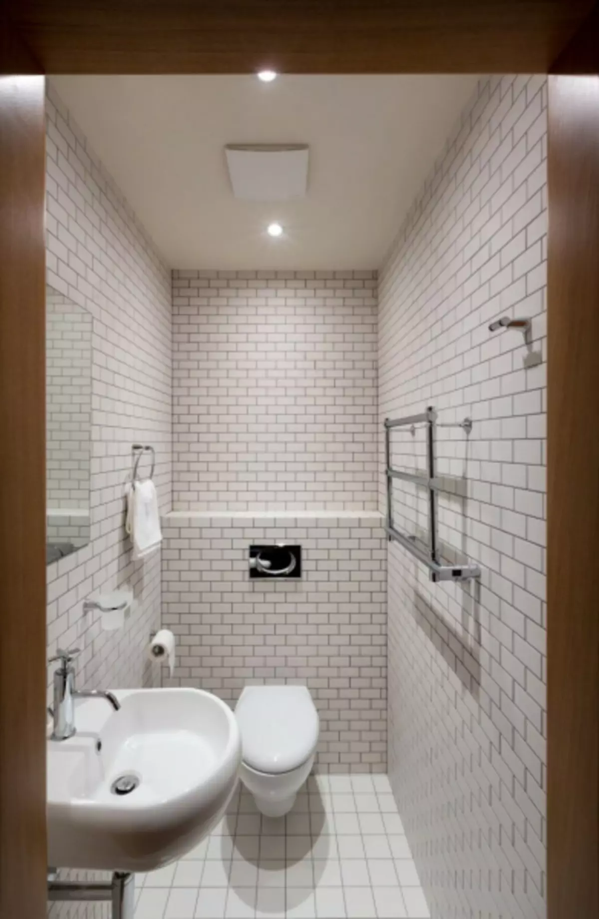 Thiết kế nhà vệ sinh được cắt tỉa bằng gạch