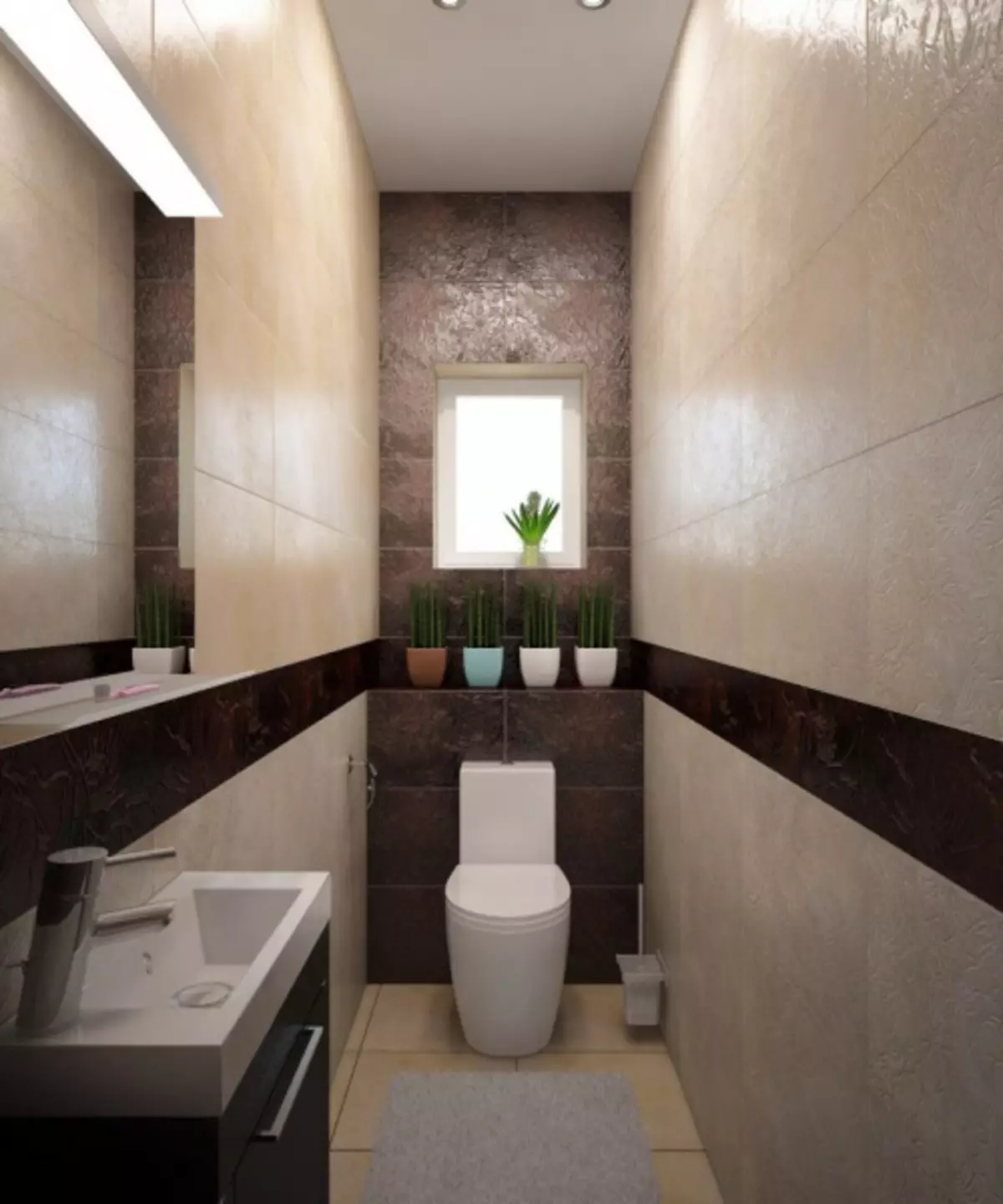 красивый дизайн в туалете