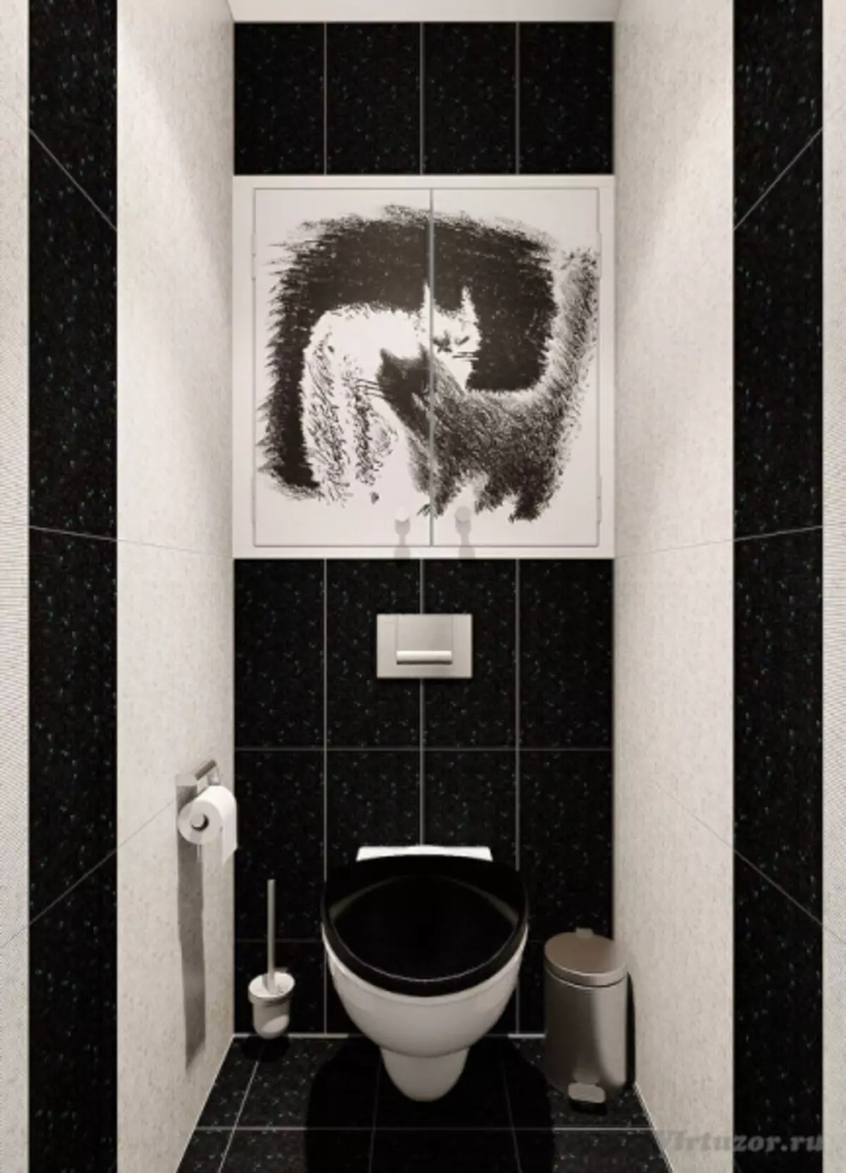 Riparimi dhe dizajni i tualetit në Hrushov (55 foto)