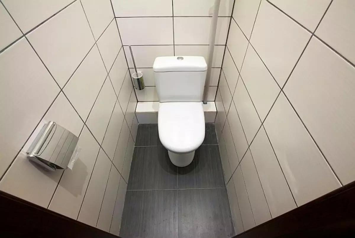 Khrushchev'de tuvaletin tamiri ve tasarımı (55 fotoğraf)