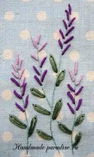 როგორ embroider lavender. Მასტერკლასი