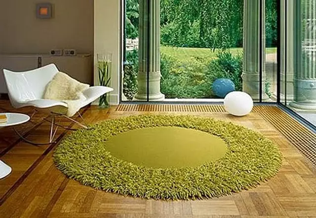 Escolla unha alfombra na sala de estar: cor, forma, tamaño e deseño (30 fotos)