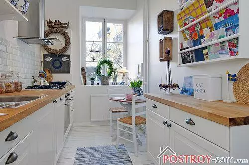 Narrow kitchen design - do everything right!