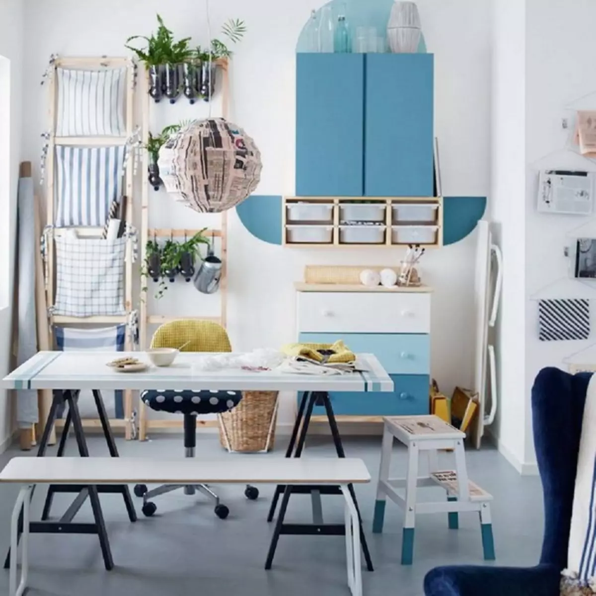 Gyvenamieji kambariai iš IKEA 2019 katalogo (17 nuotraukų)