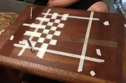 체스 테이블은 섬유판에서 자신을합니다