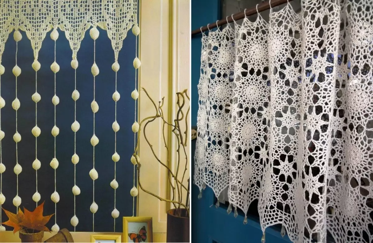 Knitted curtains crochet