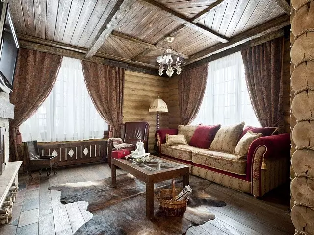Interno della sala in una casa privata: idee per soggiorno coloro che vivono in un cottage (36 foto)