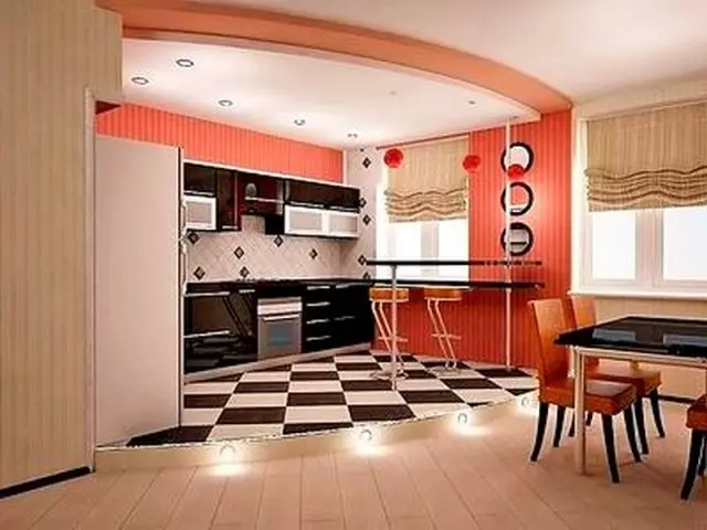 Design stue kombineret med køkken: ideer til zoning (37 billeder)