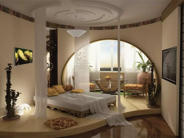शयनकक्ष लिव्हर रूम डिझाइन: विश्रांतीचा कोपरा आणि झोपायला जागा कशी (40 फोटो) एकत्र करावी