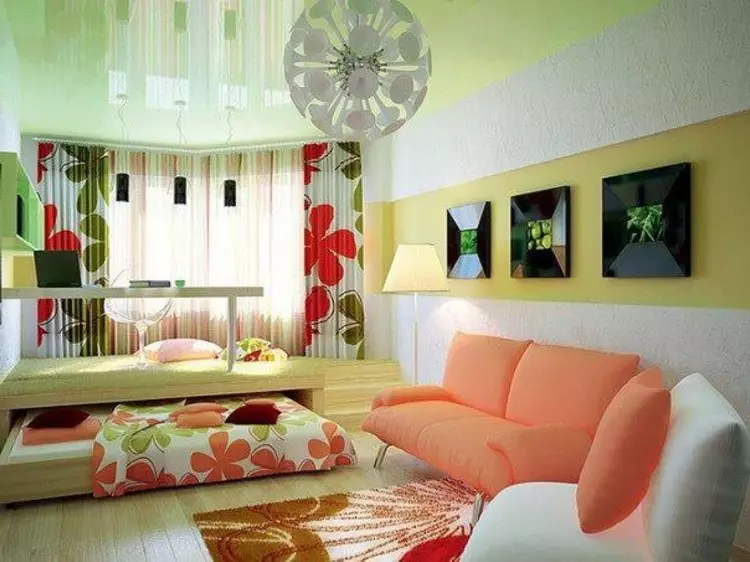 การออกแบบห้องนั่งเล่นห้องนอน: วิธีการรวมมุมพักผ่อนและสถานที่ที่จะนอนหลับ (40 ภาพ)