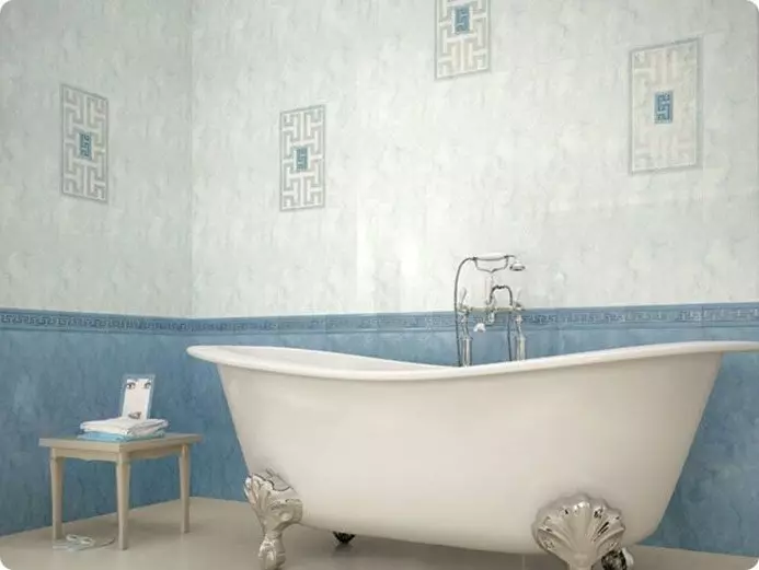 Carrelage avec un motif de salle de bain: tuile d'idées dans la salle de bain avec un motif (20 photos)