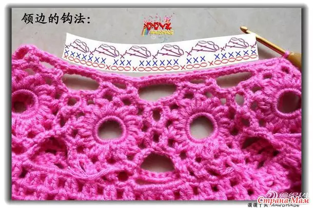Tunic for Girl Crochet: Schemes พร้อมคำอธิบายสำหรับผู้เริ่มต้น
