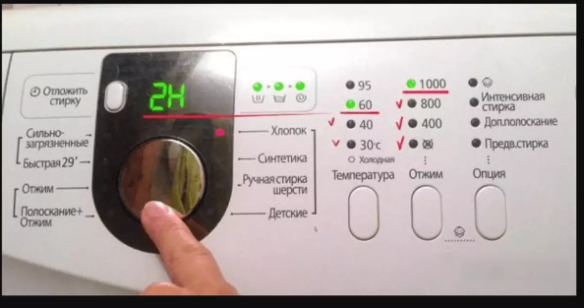 세탁기 패널의 아이콘을 나타내는 것은 무엇인가?