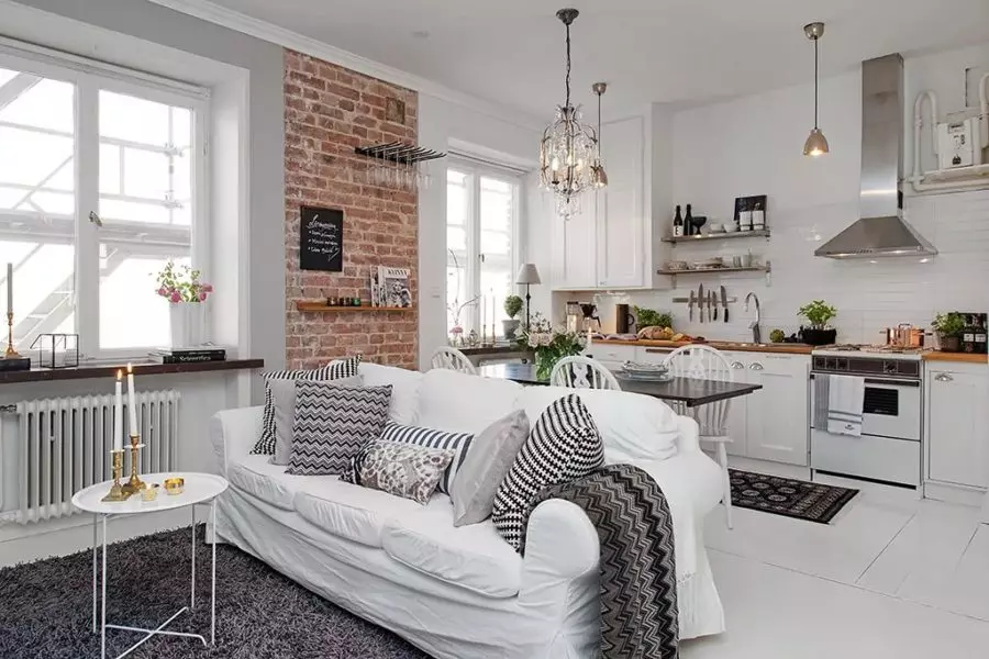 Scandinavian style apartment design: design features
