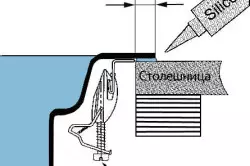 Produkcja blatu pod zlewem w łazience wykonanej z płytek ceramicznych