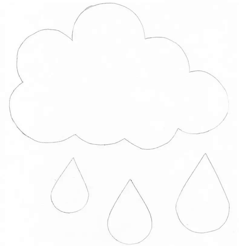 Panno Cloud ກັບ droplets ດ້ວຍມືຂອງຕົນເອງ