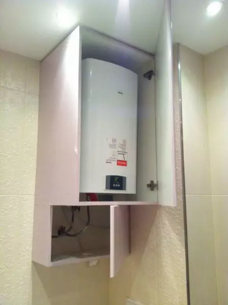 Colonne de gaz dans la salle de bain